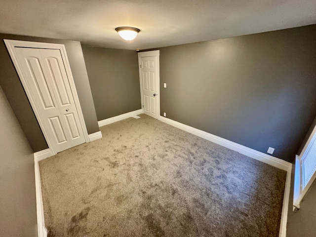 view of carpeted spare room