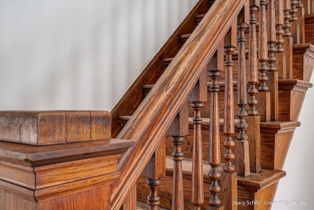 view of stairway