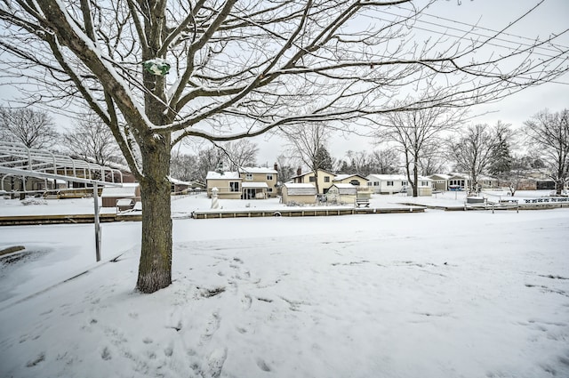 view of snowy yard