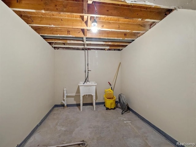 view of basement