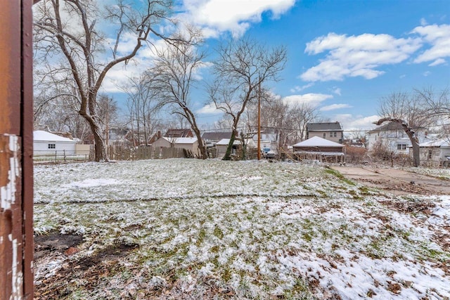 view of snowy yard