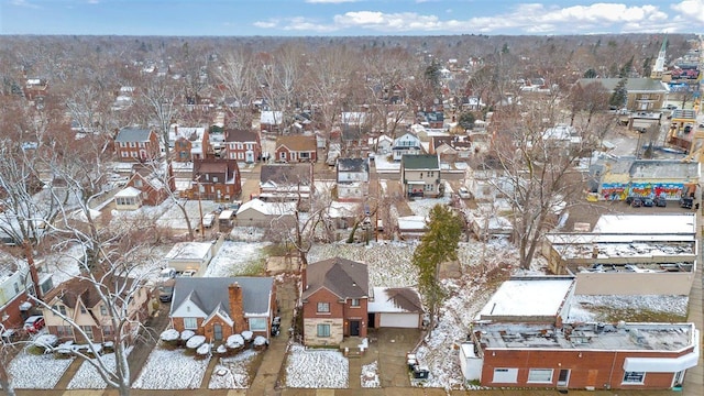 view of snowy aerial view