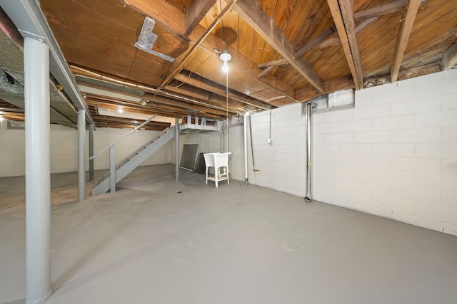 view of basement