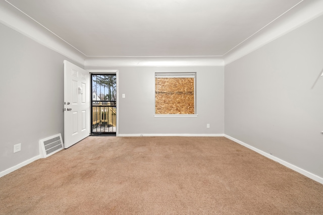 view of carpeted empty room