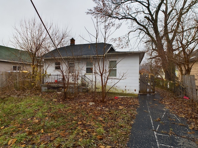 view of rear view of property