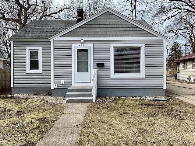 view of bungalow-style home