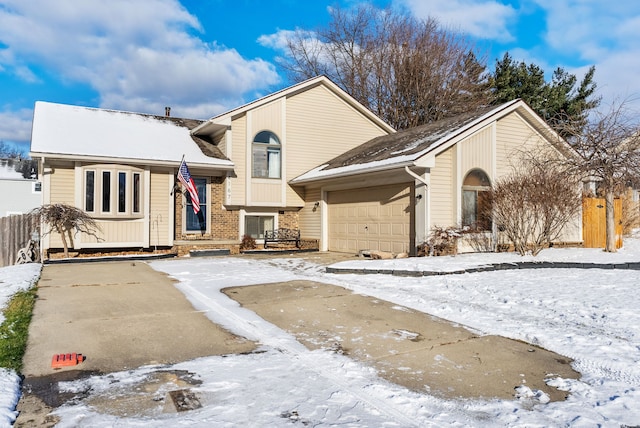 view of front of home featuring a garage