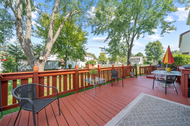 view of wooden deck