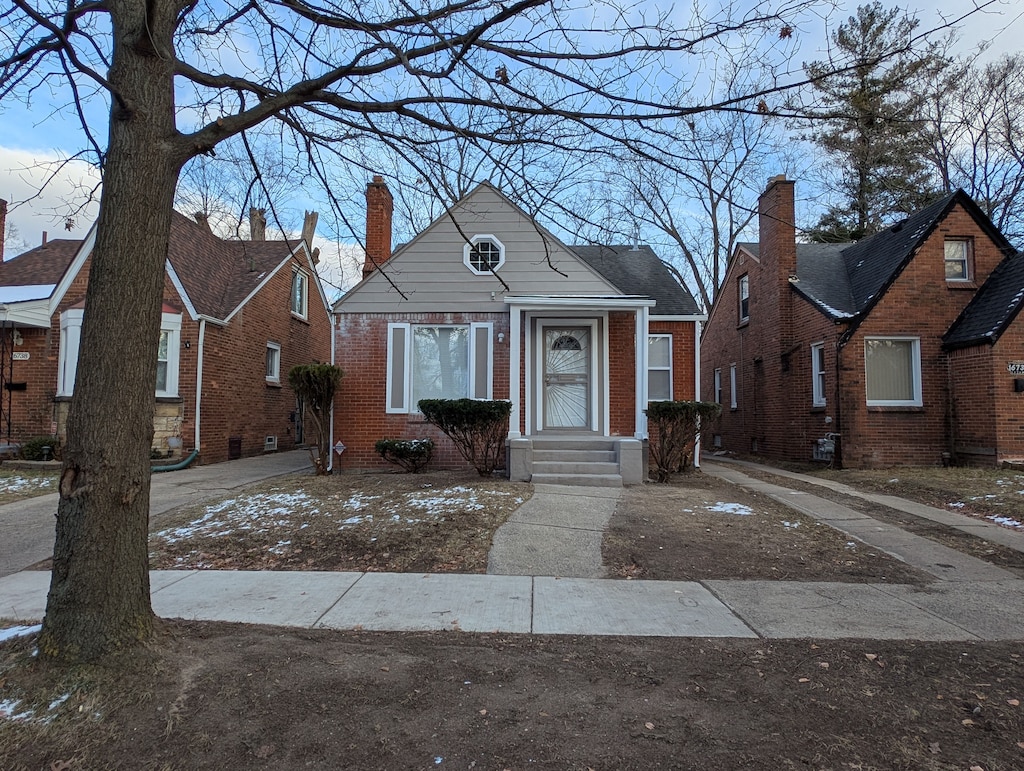 view of bungalow-style home