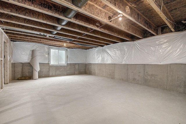 view of basement