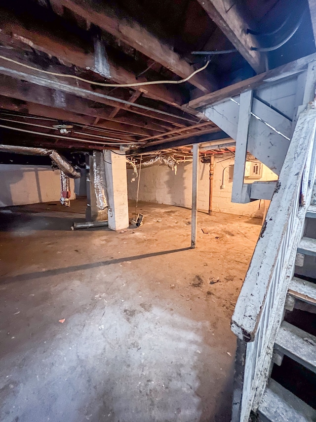 view of basement