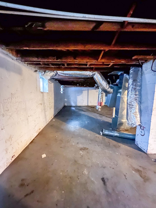 view of basement