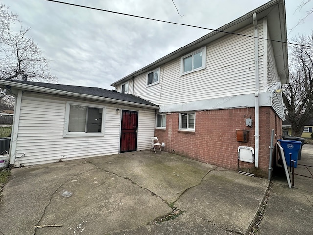 rear view of property with a patio