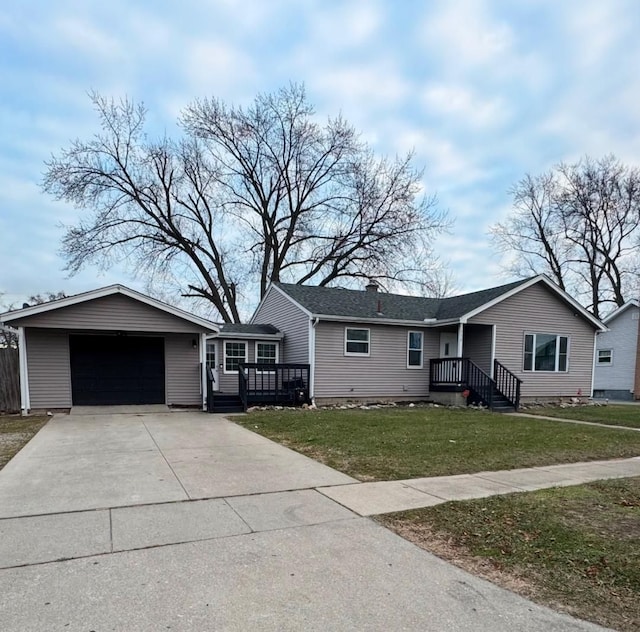 view of front of home with a front yard