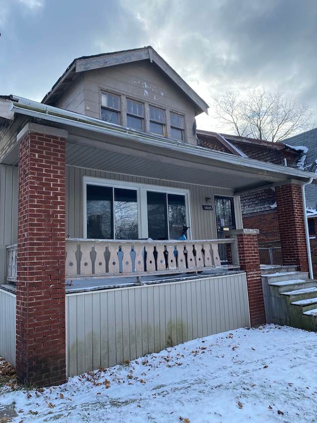 exterior space featuring covered porch