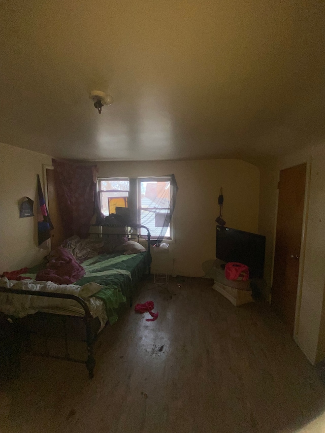 bedroom featuring hardwood / wood-style floors