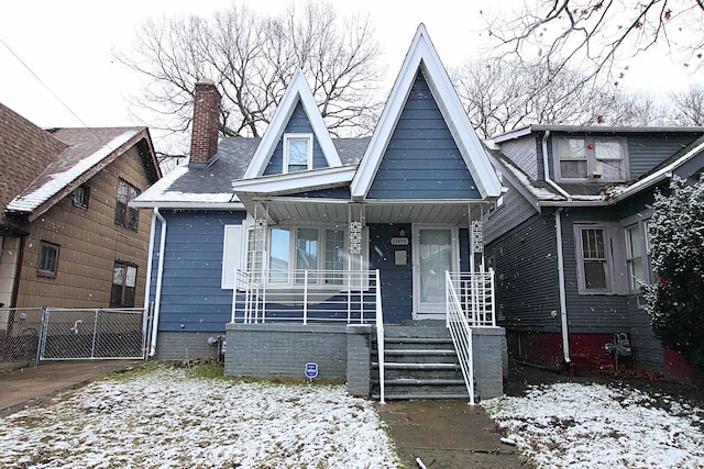 view of front facade featuring a porch