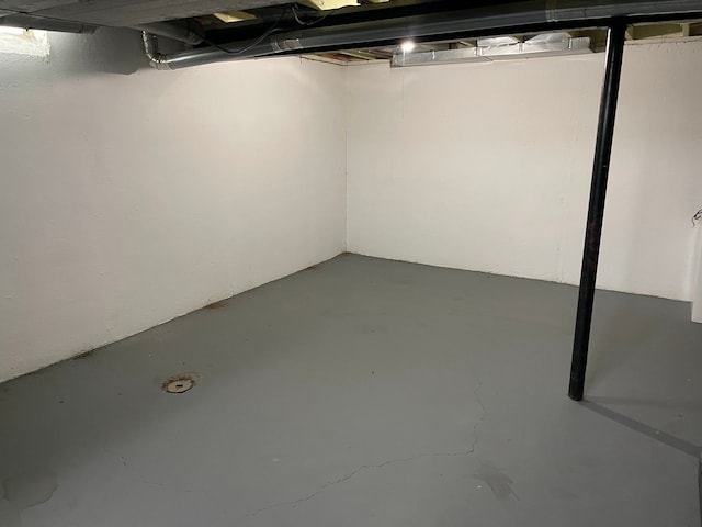 view of basement