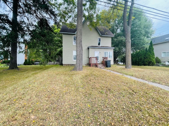 exterior space with a lawn