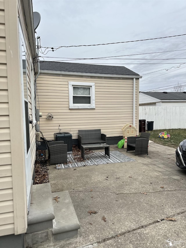 view of patio / terrace with cooling unit