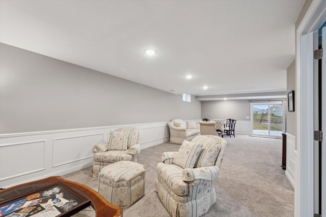 view of carpeted living room