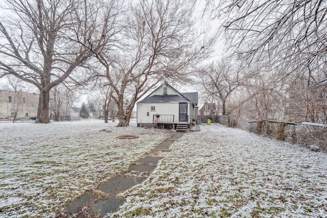 2619 Wabash St, Detroit, MI 48216 - view of snow covered rear of property