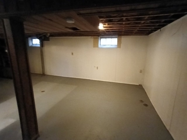 view of basement