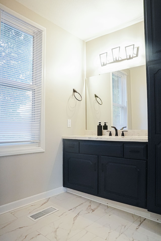 bathroom featuring vanity