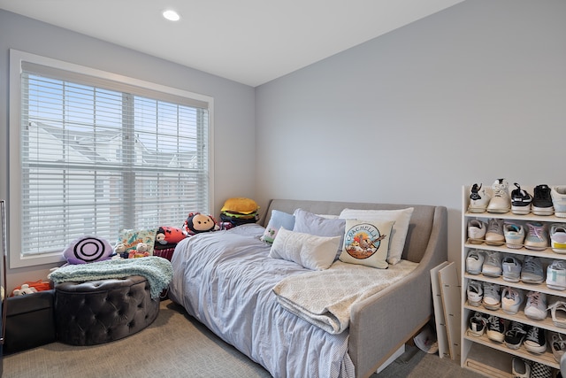 bedroom with carpet floors