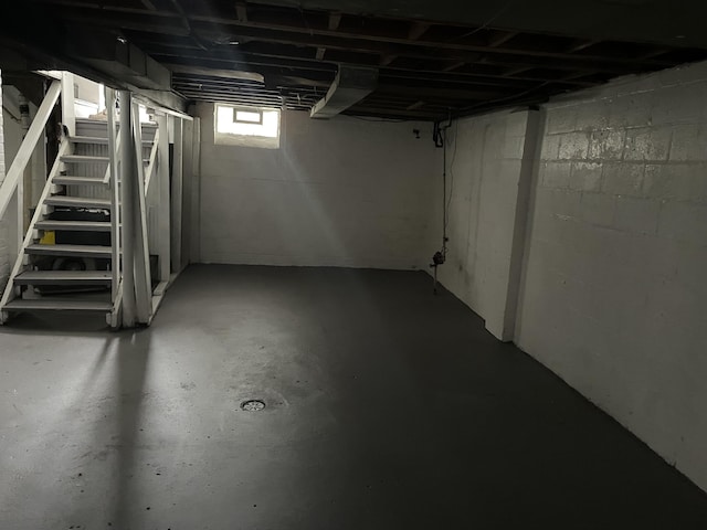 view of basement