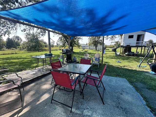 view of patio / terrace featuring grilling area