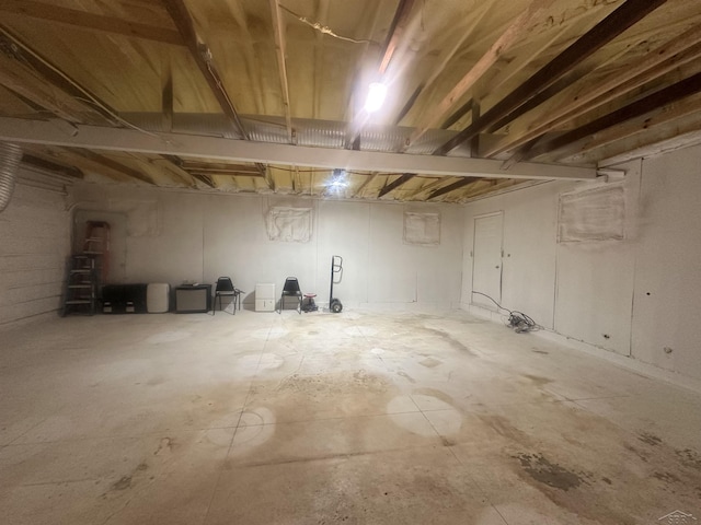 view of basement