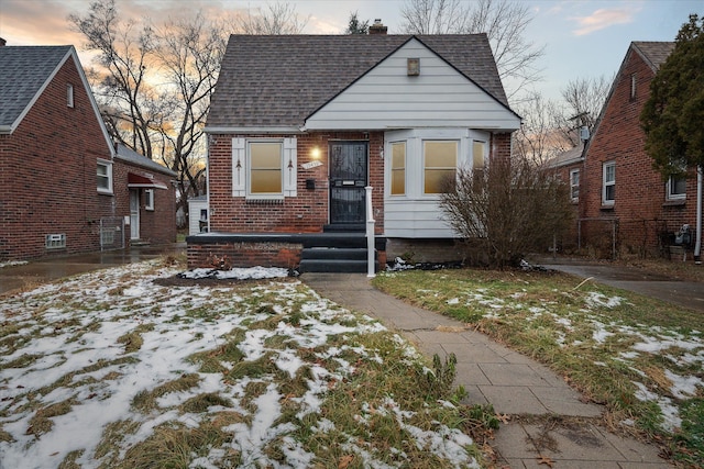 view of bungalow-style home