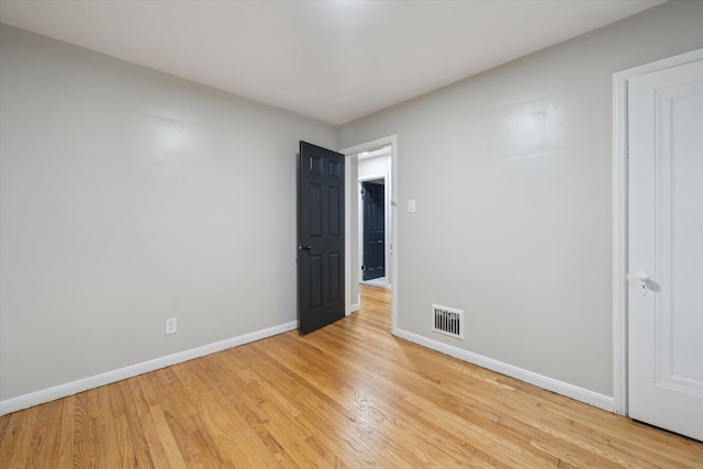 unfurnished bedroom featuring light hardwood / wood-style floors