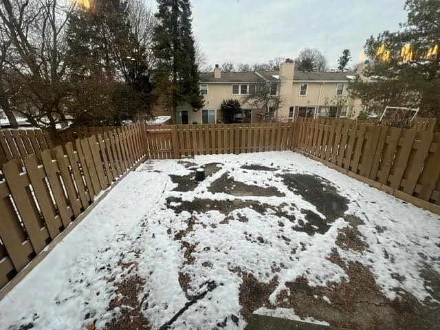 view of snowy yard