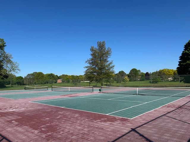 1622 Brentwood Dr, Troy, MI 48098 - view of tennis court with community basketball court and fence