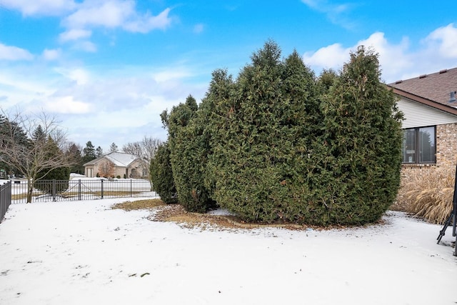 view of snowy yard