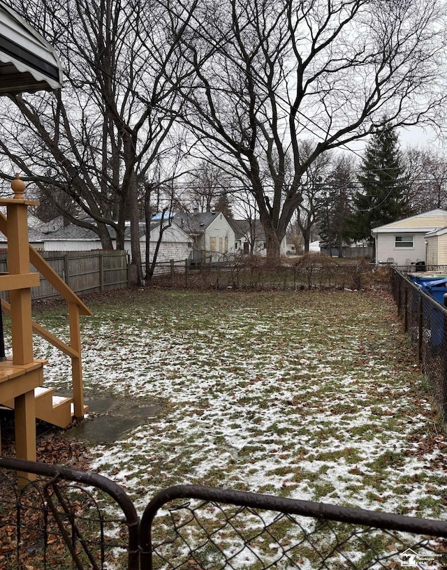 view of snowy yard