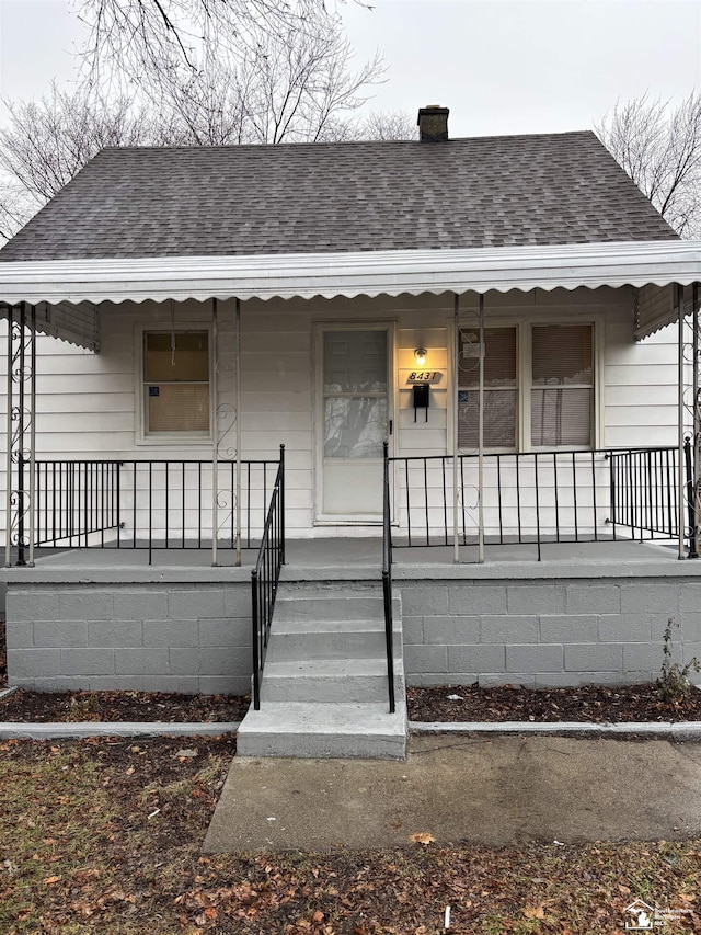 exterior space with a porch