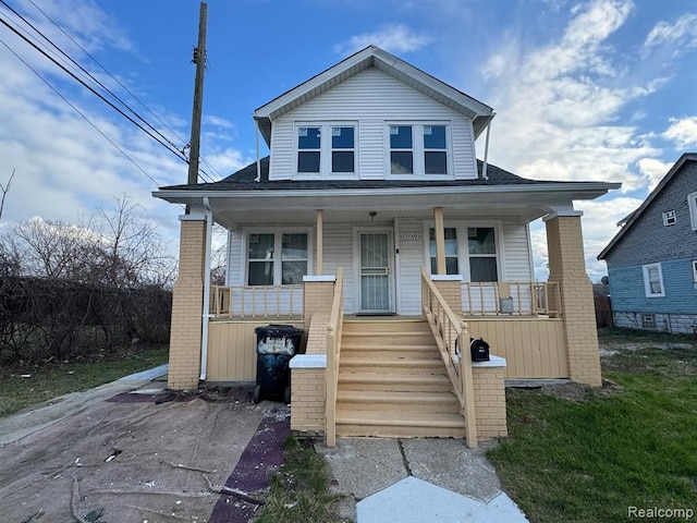 bungalow with covered porch