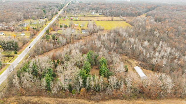 drone / aerial view with a rural view