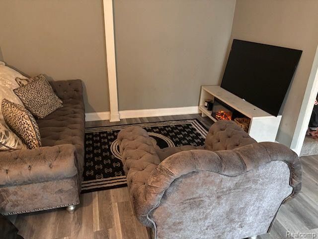 living room featuring hardwood / wood-style floors