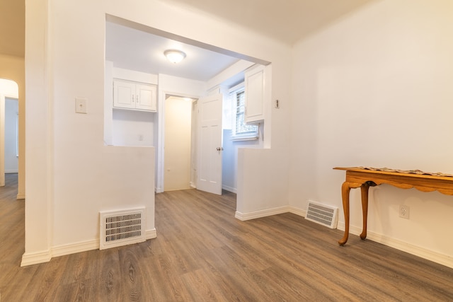 interior space with hardwood / wood-style floors