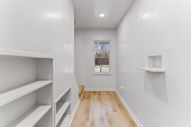 interior space featuring light wood-type flooring