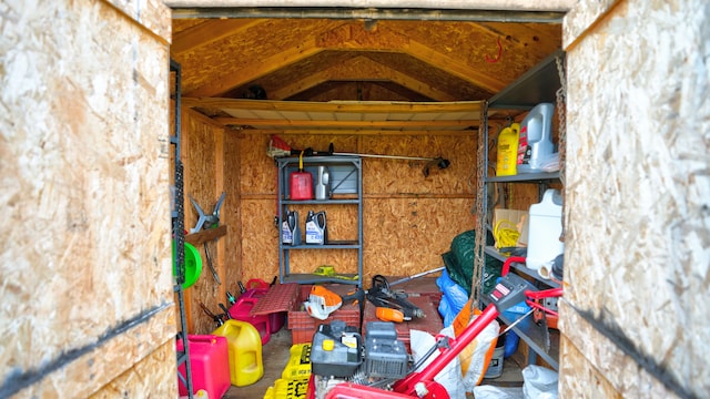 view of storage room