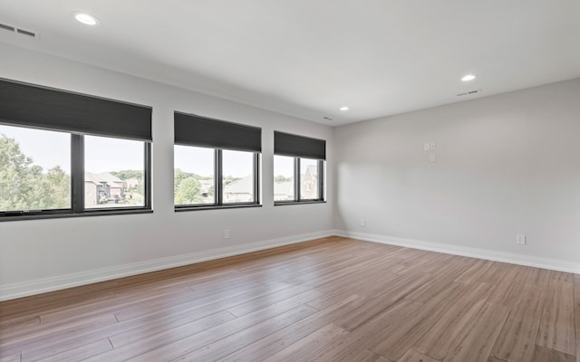 empty room featuring light wood-type flooring