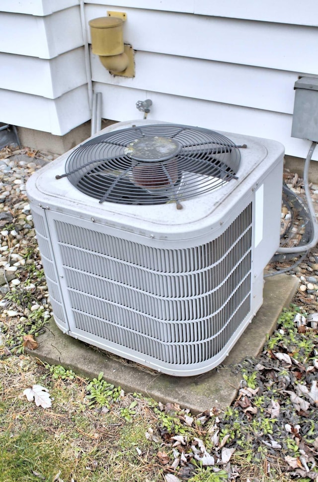 exterior details featuring central AC unit