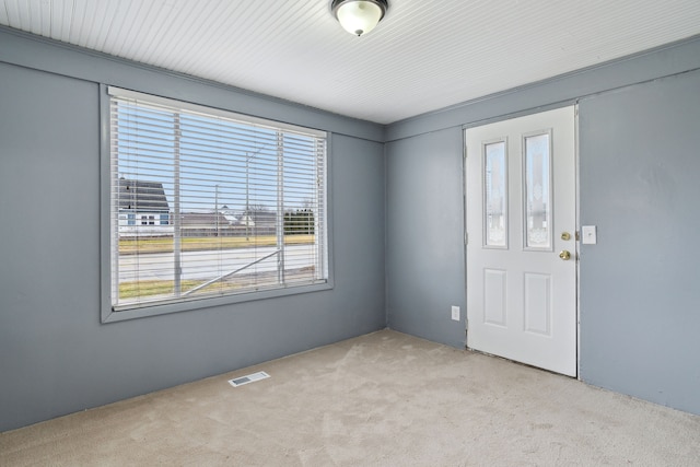 empty room with light carpet