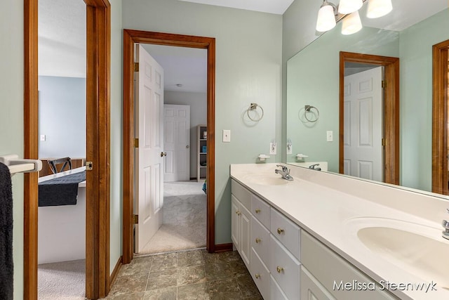 bathroom with vanity