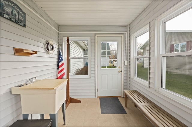 view of sunroom